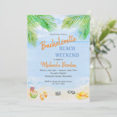 Vom Junggeselinnen-Abschied an der Küste Einladung (Stehend Vorderseite)
