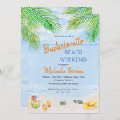 Vom Junggeselinnen-Abschied an der Küste Einladung (Vorne/Hinten)