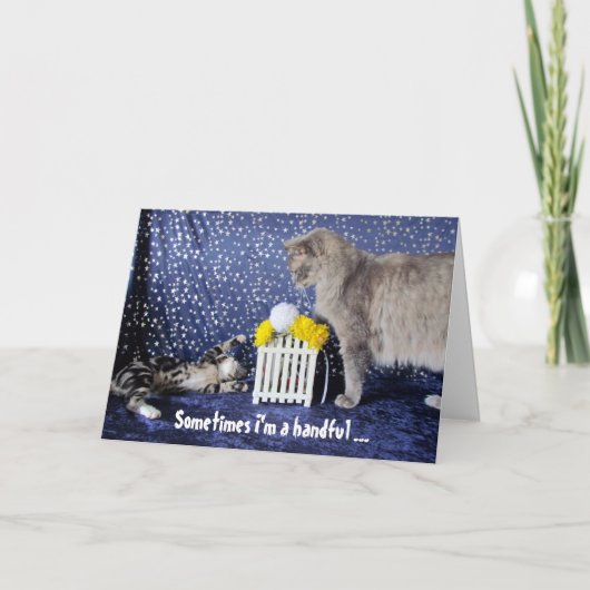 Vom Kind oder der Katze, die eine Handvoll ist - M Karte (Vorderseite)