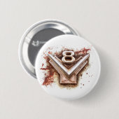 Vom klassischen Auto: Rostiges altes V8-Emblem im Button (Vorne & Hinten)