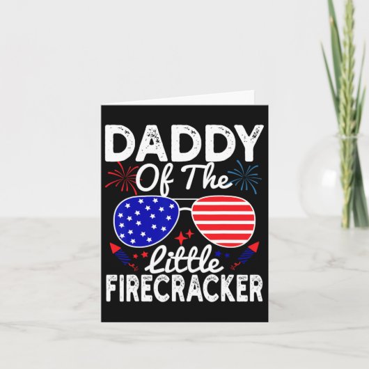 Vom kleinen Firecracker Funny 4. Juli Vater Karte (Vorderseite)