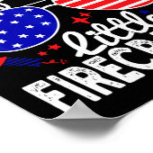 Vom kleinen Firecracker Funny 4. Juli Vater Poster (Ecke)