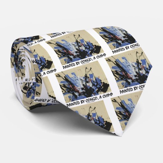 Vom Kongo gemalt, ein Schimpanse Krawatte (Gerollt)