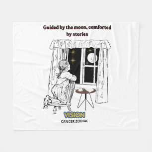Vom Krebs-Mond geleiteter Zodiac-Poster  Fleecedecke