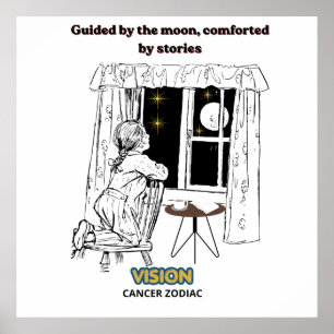 Vom Krebs-Zodiak-Poster mit Mondführung Poster