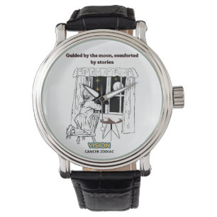Vom Krebs-Zodialposter Mond geleitet  Armbanduhr
