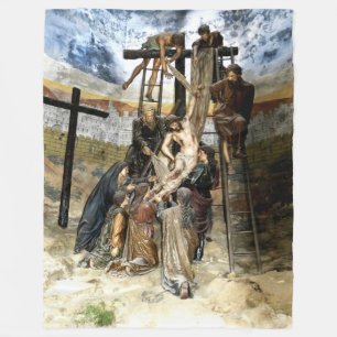 VOM KREUZ ABNEHMEN FLEECEDECKE