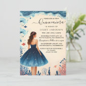 vom Leben der Meeresfische unter dem Meer Quincean Einladung (Stehend Vorderseite)