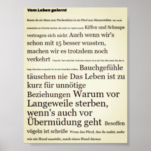 Vom Leben in Motivationen Poster