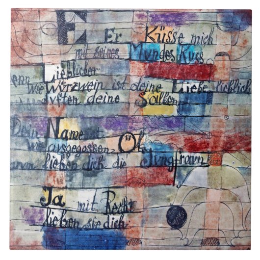 Vom Lied der Lieder, Klee Fliese (Vorderseite)