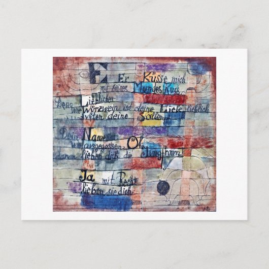 Vom Lied der Lieder, Klee Postkarte (Vorderseite)