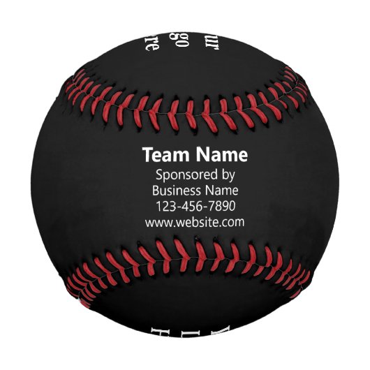 Vom Logo für Firmennamen gesponserter Teamname Baseball (Rückseite)