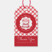 Vom Markt Bauern Rot Moderne Bridal Shower Geschenkanhänger (Vorderseite)