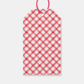 Vom Markt der Bauern Rot Moderne Bridal Shower Geschenkanhänger (Rückseite)