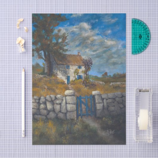 "Vom Markt - Ein englisches Cottage" Seidenpapier (Handwerk)