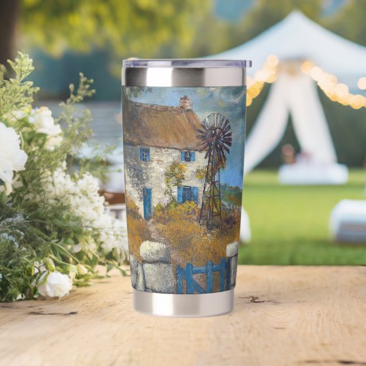 "Vom Markt entfernt" - Ein englisches Cottage Thermobecher (Hochzeit)