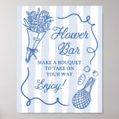 Vom Markt Handgezeichnete Hochzeitsdusche Blumenba Poster (Vorne)