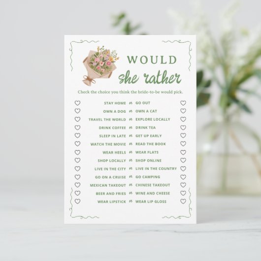 Vom Markt würde sie eher spielen Einladung (Stehend Vorderseite)