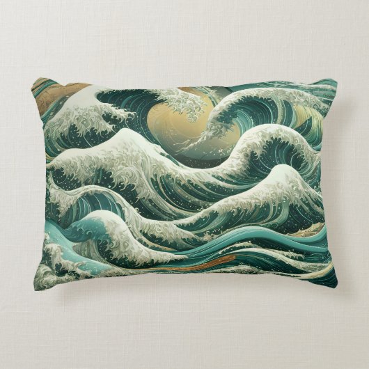 Vom Meer Inspirierte Muster Dekokissen (Vorderseite)