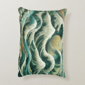 Vom Meer Inspirierte Muster Dekokissen (Rückseite(Vertikal))