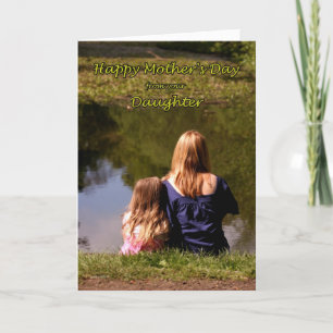 Vom Muttertag der Daugher an der Lake Card Karte