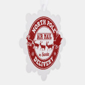 Vom Nordpol Lieferung Weihnachtsgeschenk-Ornament Ornament Karte (Rechts)