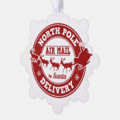 Vom Nordpol Lieferung Weihnachtsgeschenk-Ornament Ornament Karte (Linke Ecke)