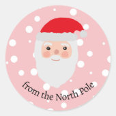 Vom Nordpol Santa Classic Rundaufkleber Runder Aufkleber (Vorderseite)