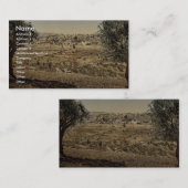 Vom Olivenberg aus, allgemeine Sicht, Jerusalem, Visitenkarte (Vorne/Hinten)