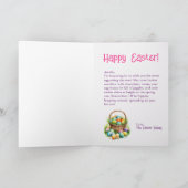 Vom Osterhasen Personalisiert Ostern Feiertagskarte (Innenseite)