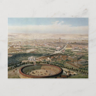 Vom Plaza de Toros aus hat man eine Aussicht auf M Postkarte
