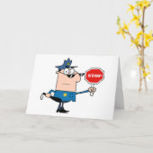 VOM POLIZIST GESCHLOSSEN, AM 16. GEBURTSTAG KARTE (Gelbe Blume)