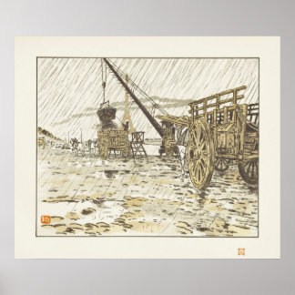 Vom Quai de Passy, im Regen Poster