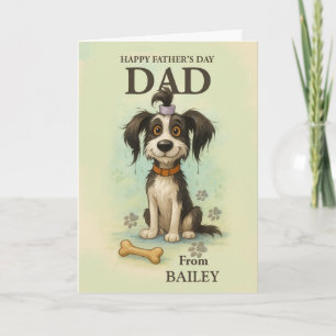Vom Quirky Dog Funny Vatertag Custom Pup Name Karte