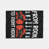 Vom Rook bis zum richtigen Hook Schachboxfusion Fleecedecke (Vorderseite (Horizontal))