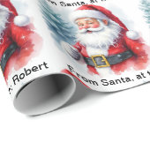 Vom Santa am Nordpol die Rolle des Kindes hinzufüg Geschenkpapier (Rolleneckpunkt)