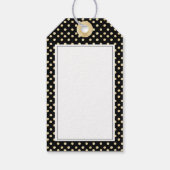 Vom Santa | Elegantes Schwarzes & Gold Weihnachten Geschenkanhänger (Rückseite)