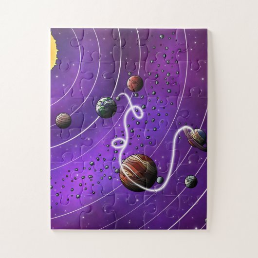 Vom Saturn zum Mondpuzzle Puzzle (Vertikal)