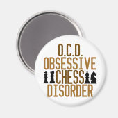 vom Schach besessen Magnet (Vorderseite/Rückseite)