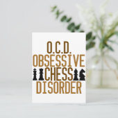 vom Schach besessen Postkarte (Stehend Vorderseite)