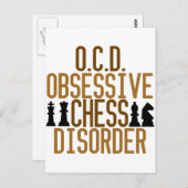 vom Schach besessen Postkarte (Vorne/Hinten)