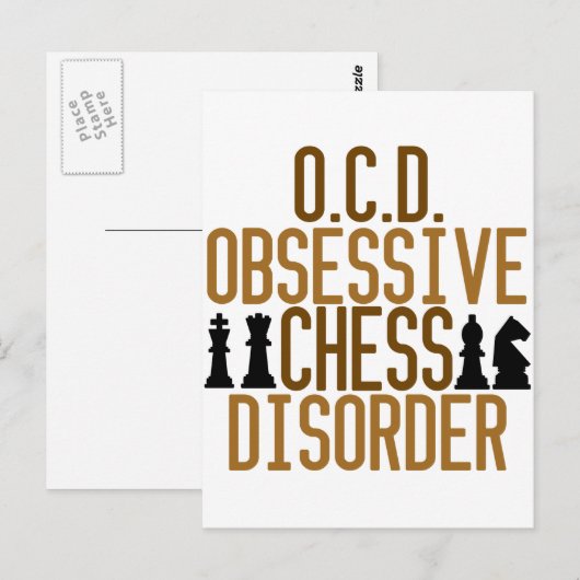 vom Schach besessen Postkarte (Vorne/Hinten)