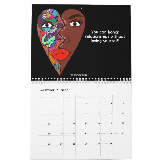 Vom Schmerz zur Malerei Kalender 2026 (Dez 2027)