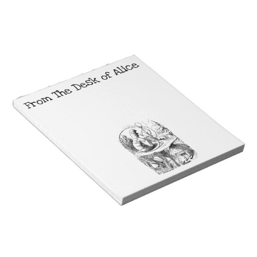 Vom Schreibtisch aus, Alice und der Raupe Notizblock (angewinkelt)