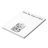 Vom Schreibtisch aus, Alice und der Raupe Notizblock (Rotiert)