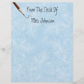 Vom Schreibtisch aus... Blaues Pergament (Vorderseite)