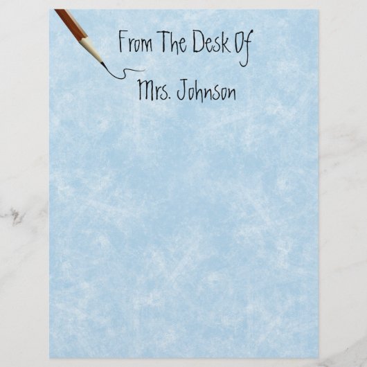 Vom Schreibtisch aus... Blaues Pergament (Vorderseite)