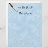 Vom Schreibtisch aus... Blaues Pergament (Vorne/Hinten)