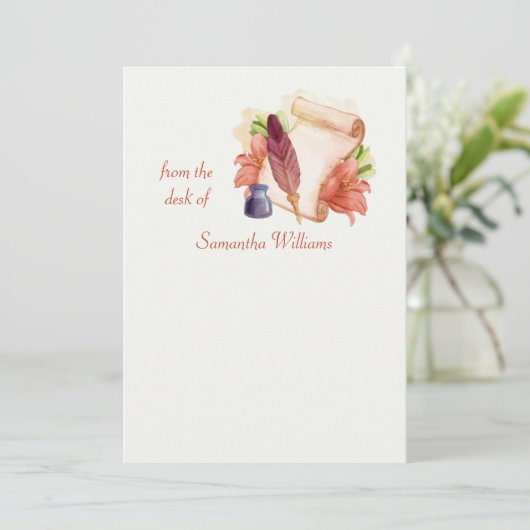 Vom Schreibtisch aus der Personalisierten Statione (Stehend Vorderseite)