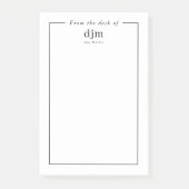 Vom Schreibtisch aus, einfach Minimalistisch Post-it Klebezettel (Vorderseite)